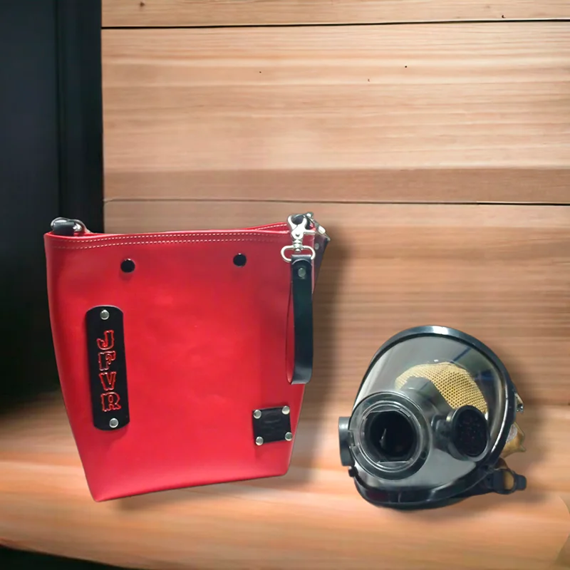 Bolso rojo para máscara SCBA