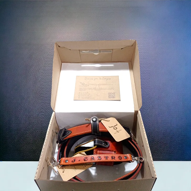Porta radio cuero camel