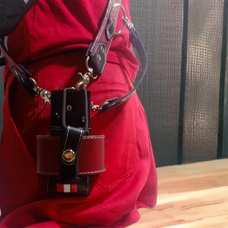 Porta radio rojo negro premium miniatura 4